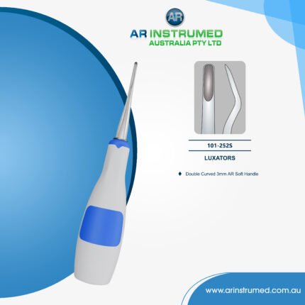 Luxating Elevator Double Curved 3mm AR Soft Handle Light Blue
