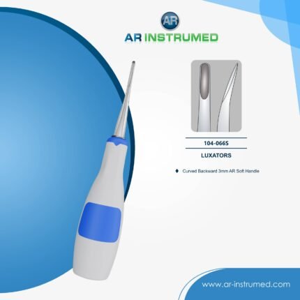 Dental Root Luxator Tool Curved Backward Tip Blue Handle Australia