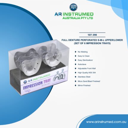 Full Denture Perforated S-M-L Upper/Lower (Set of 6 Impression Trays)